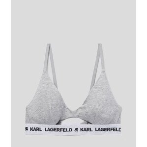 Spodní prádlo karl lagerfeld peephole logo bra šedá l