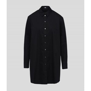 Košile karl lagerfeld embellished tunic shirt černá 42