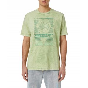 Tričko diesel t-just-c7 t-shirt zelená s
