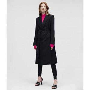 Kabát karl lagerfeld tailored feminine coat černá 40