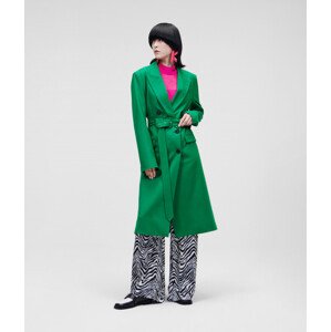 Kabát karl lagerfeld tailored feminine coat zelená 40