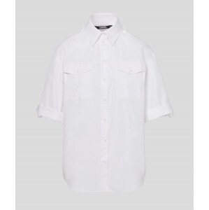Košile karl lagerfeld klxav short slv blouse bílá 40