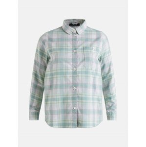Košile peak performance w cotton flannel shirt zelená m