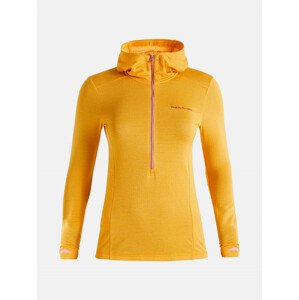 Mikina peak performance w light hooded fleece žlutá s