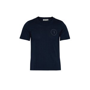 Tričko trussardi t-shirt logo cotton jersey 30/1 modrá m