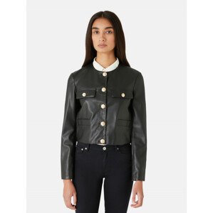 Bunda trussardi jacket soft fake leather černá 44