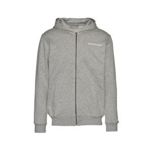 Mikina trussardi sweatshirt logo full zip cotton fleece šedá 4xl
