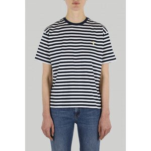 Tričko trussardi t-shirt striped jersey 30/1 modrá l