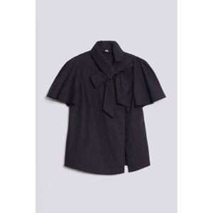Košile karl lagerfeld poplin shirt w/neck bow černá 44
