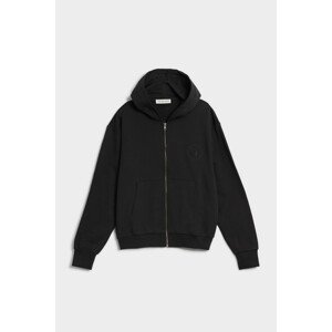 Mikina trussardi sweatshirt fullzip cotton fleece černá xl