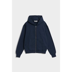 Mikina trussardi sweatshirt fullzip cotton fleece modrá xxl