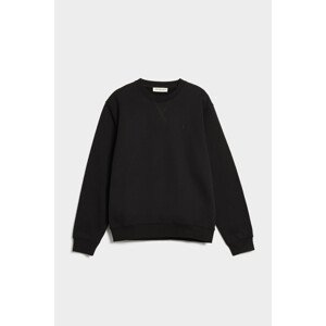 Mikina trussardi sweatshirt logo embroidery cotton brushed fleece černá m