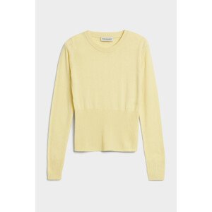 Svetr trussardi sweater roundneck cashmere blend žlutá m