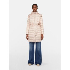 Kabát trussardi coat shiny nylon light růžová 42