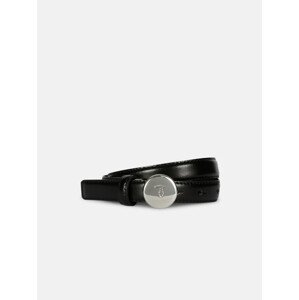 Opasek trussardi belt h 2 cm oval greyhound smooth leather černá 90