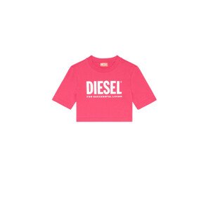 Tričko diesel trecrowlogo t-shirt červená 10y