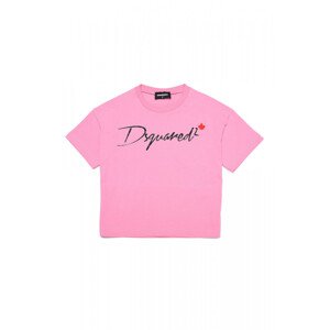 Tričko dsquared2 slouch fit t-shirt růžová 16y