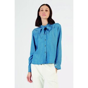 Košile la martina woman shirt l/s light lyocell modrá 4
