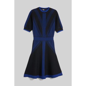 Šaty karl lagerfeld 3/4 sleeve knit dress černá xs