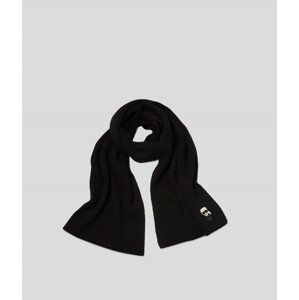 Šála karl lagerfeld k/ikonik patch knit scarf černá none