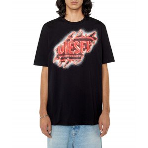 Tričko diesel t-just-e43 t-shirt černá xs