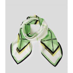 Šála karl lagerfeld k/essential cross silk scarf zelená none