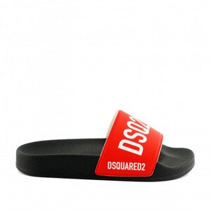Pantofle dsquared2 sandals maxi logo print červená 31