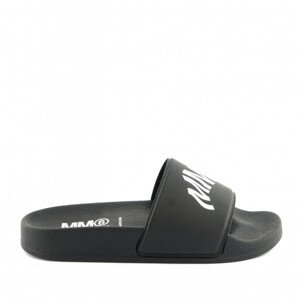 Pantofle mm6 sandals maxi logo print černá 37