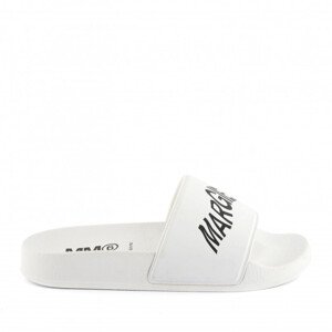 Pantofle mm6 sandals maxi logo print bílá 33