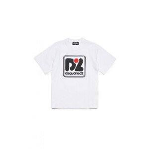 Tričko dsquared  d2t984u slouch fit maglietta bílá 12y