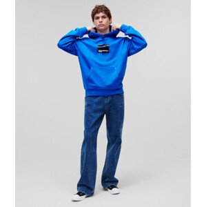 Mikina karl lagerfeld jeans klj logo hoodie modrá s