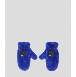 Rukavice karl lagerfeld jeans faux fur  glove modrá s/m