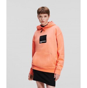 Mikina karl lagerfeld jeans klj logo hoodie oranžová m