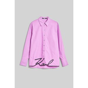 Košile karl lagerfeld karl hem signature shirt fialová 42