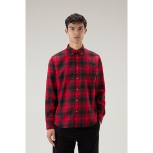Košile woolrich light flannel shirt červená m
