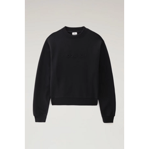 Mikina woolrich woolrich logo sweatshirt černá s