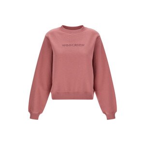Mikina woolrich woolrich logo sweatshirt růžová s