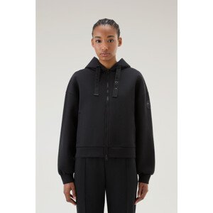 Mikina woolrich bonded fleece hoodie černá s