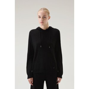 Mikina woolrich cashmere blend hoodie černá m