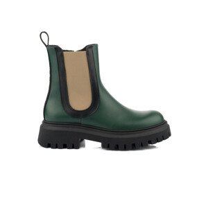 Kotníková obuv marni track sole leather chelsea boots zelená 32