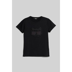 Tričko karl lagerfeld boucle choupette t-shirt černá xs