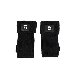 Rukavice karl lagerfeld k/ikonik 2.0 fl knitted glove černá s/m