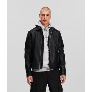 Bunda karl lagerfeld jeans klj faux leather jacket černá m