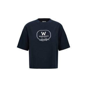 Tričko woolrich graphic t-shirt modrá m