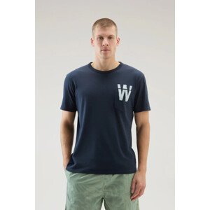 Tričko woolrich flag t-shirt modrá l
