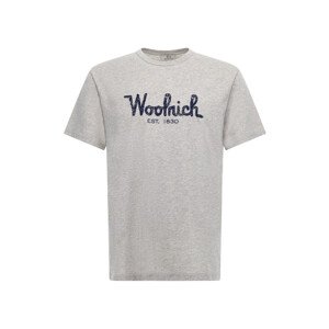 Tričko woolrich embroidered logo t-shirt šedá l