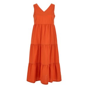 Šaty woolrich poplin maxi dress oranžová xxs