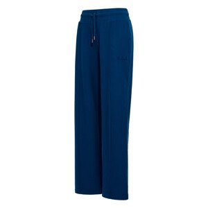 Tepláky woolrich cotton fleece wide leg pant modrá s
