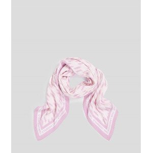 Šátek karl lagerfeld k/monogram pleated scarf růžová none