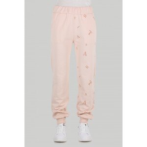 Tepláky trussardi trousers jogging cotton fleece růžová m